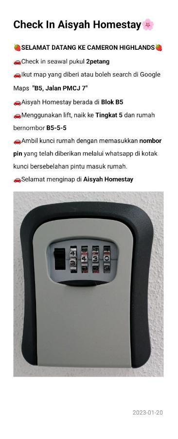 Nurul Aisyah Homestay Tanah Rata Εξωτερικό φωτογραφία